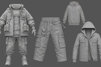create a realistic 3d secondlife 3d garments clothing in clo 3d marvelous design