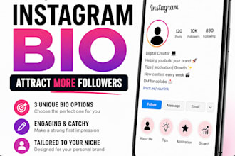 write a professional instagram bio that attracts followers