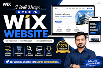 design wix website and redesign a business wix website