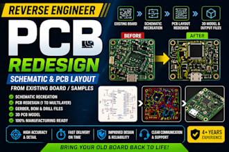 reverse engineer pcb, redesign  schematic pcb from existing pcb board