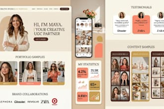 design a ugc portfolio website in canva