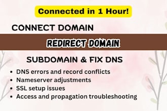redirect domain connect domain subdomain dns fix for any website