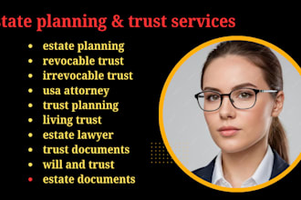 draft individual wills, couples will, trusts and estate plan documents
