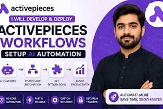 develop and setup activepieces workflow and automation for your business