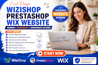 design wizishop prestashop wix design responsive website module web designers