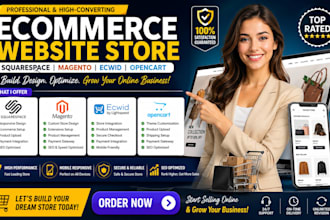 design squarespace magento ecwid opencart ecommerce website store