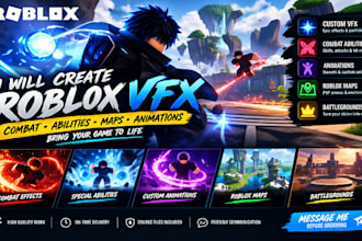 roblox vfx, roblox combat abilities, roblox map, roblox battleground, animation