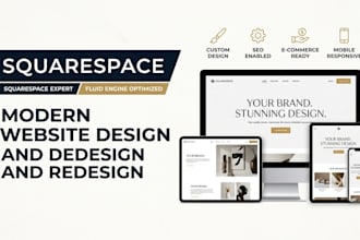design or redesign a modern squarespace website for your business
