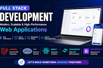 build a full stack web app using laravel and react with custom cms
