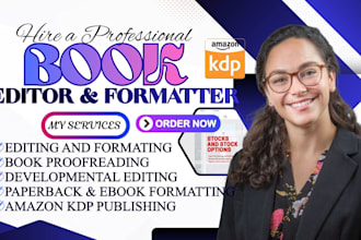 be your book editor proofread do copy editing and format your book for amazonkdp