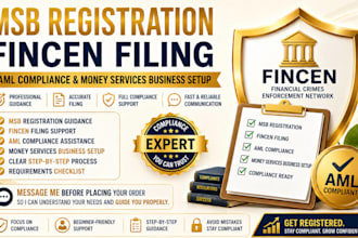register your msb with fincen and complete money services business filing