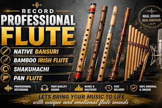 record professional flute native bansuri bamboo irish shakuhachi pan flute