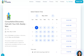 create a calendar booking page and appointment system