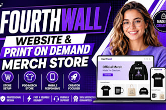 setup, design and optimize your fourthwall merch store for creators