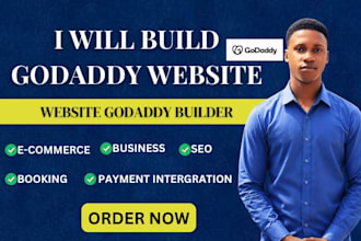 build godaddy website, website design, redesign website, godaddy builder