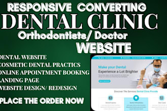 create dental clinic website orthodontist, cosmetic website dental landing page