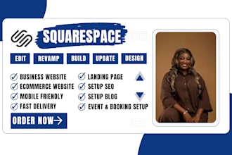 redesign squarespace edit squarespace revamp build update squarespace website