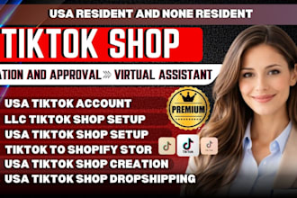 create tiktok shop USA tik tok shop business representative