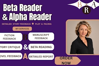 be your beta reader, alpha reader and romance beta reader critique