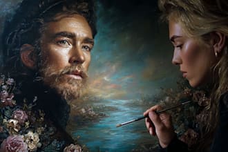 draw an oil painting  illustration