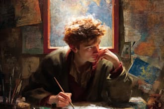 do oil painting portrait and illustrations digitally
