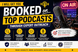 handle podcast guest booking and outreach for your brand