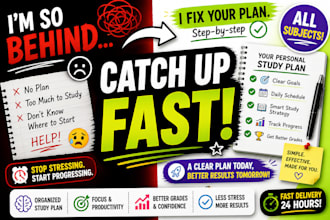 create a study plan for students behind in school