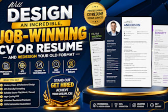 design an  job winning CV or resume and redesign your old format
