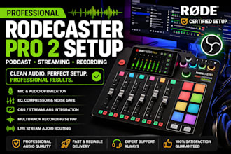 setup rodecaster pro 2 for podcast, streaming, recording and obs audio
