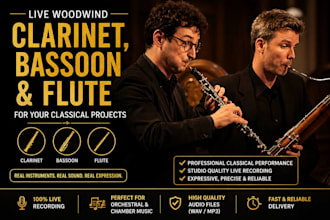 record live clarinet, bassoon, or flute for your classical music project
