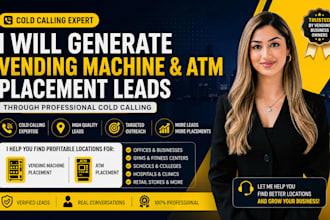 generate vending machine and atm placement leads through cold calling
