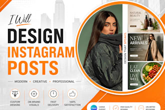 create modern instagram post and story designs in 24h