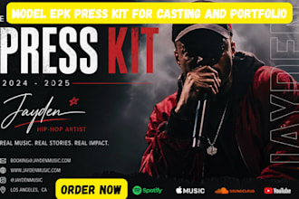 create a professional music artist epk press kit for spotify and bookings