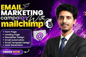 do bulk email marketing campaign with mailchimp, automation, newsletter design