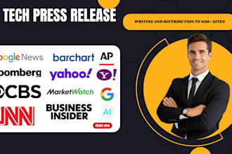 write ai tech and saas press release with pr distribution for product launch