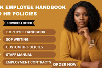 write UK employee handbook, HR policies, HR documentation, staff manual, sops