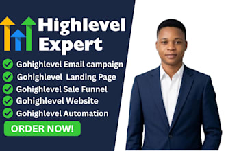 gohighlevel website design, setup ghl domain, create ghl email campaign