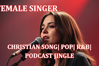 sing as female singer in english, spanish, portuguese, italian, french any genre