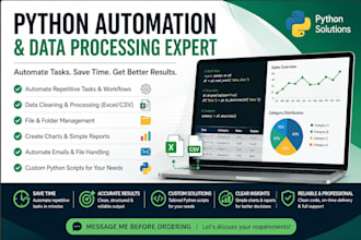 automate excel, CSV and repetitive tasks using python