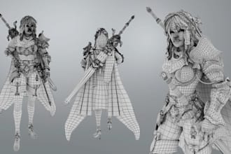 retopologize and optimize complex character models for animation and games