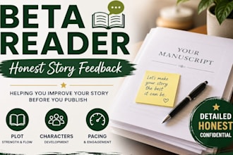 beta read your novel and give honest detailed feedback