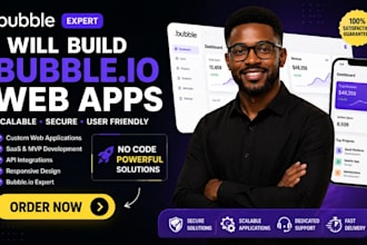 build a custom bubble io web app saas or mobile app no code development