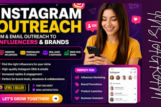 do micro instagram outreach, dm influencers, and generate leads for x followers