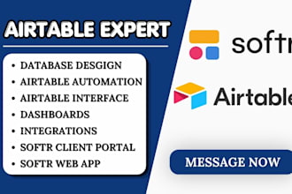 your airtable expert for airtable automation crm database  softr web app