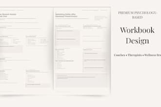 design premium psychology based workbooks and worksheets