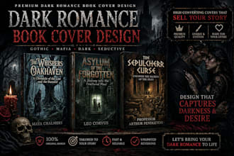 design a premium dark fantasy book or mafia gothic book cover erotic book cover