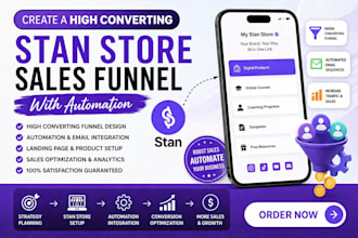 create a high converting stan store sales funnel with automation