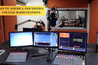 promote your new songs to 300 south america and nigeria college radio stations