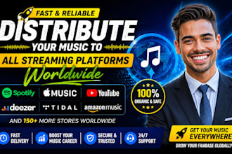 distribute your music to spotify, apple music and all streaming platforms