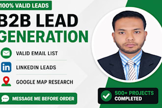 do b2b lead generation, targeted email list, and web research